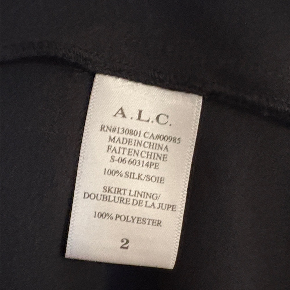 A.L.C. Silk Black Star Celestial Print Long Sleeve Button Down Mini Dress - Picture 6 of 7